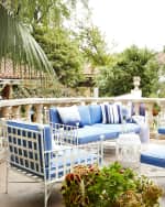 Image 3 of 6: Neiman Marcus Avery Sofa, White/Blue