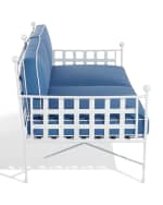 Image 5 of 6: Neiman Marcus Avery Sofa, White/Blue