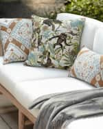 Image 1 of 2: Elaine Smith Ikat Diamond Caramel Indoor/Outdoor Pillow