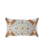 Image 2 of 2: Elaine Smith Ikat Diamond Caramel Indoor/Outdoor Lumbar Pillow