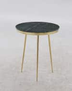 Image 2 of 2: Butler Specialty Co Granger Marble & Brass Accent Table