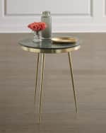 Image 1 of 2: Butler Specialty Co Granger Marble & Brass Accent Table