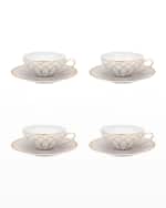Image 1 of 2: Vista Alegre Terrace Tea Cups & Saucers, Set of 4