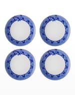 Image 1 of 2: Vista Alegre Blue Ming Dinner Plates, Set of Four