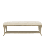 Image 3 of 5: Bernhardt Rustic Patina Upholstered Bench