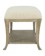 Image 4 of 5: Bernhardt Rustic Patina Upholstered Bench