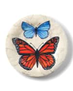 Image 1 of 2: Bamboo Table Field Guild Butterflies Shatter-Resistant Bamboo Salad Plates, Set of 4