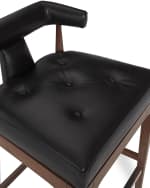 Image 4 of 4: Global Views Moderno Leather Counter Stool, 25"