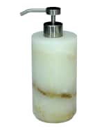Image 1 of 2: Marble Crafter Eris Collection Light Green Onyx Soap Dispenser