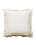 Image 2 of 3: Eastern Accents Edris Ivory Decorative Pillow w/ Sequin Border
