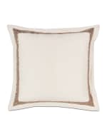 Image 1 of 3: Eastern Accents Edris Ivory Decorative Pillow w/ Sequin Border