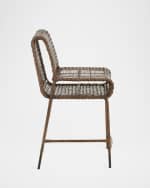 Image 3 of 4: Arteriors Cameron Rattan Counter Stool, 25"