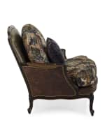 Image 3 of 7: Massoud Talisheek Leather Bergere Chair