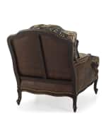 Image 4 of 7: Massoud Talisheek Leather Bergere Chair