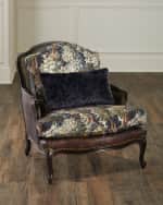 Image 1 of 7: Massoud Talisheek Leather Bergere Chair