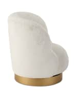 Image 4 of 5: Haute House Mischa Pouf Swivel Chair