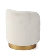 Image 5 of 5: Haute House Mischa Pouf Swivel Chair
