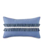 Image 2 of 3: Eastern Accents Sky Fringe Lumbar Pillow
