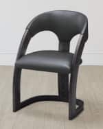 Image 1 of 2: William D Scott Delia Ebony Cerused/Graphite Chair
