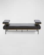 Image 2 of 3: Four Hands Gia Modern Leather Chaise