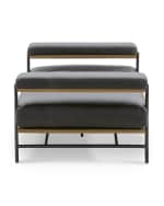 Image 3 of 3: Four Hands Gia Modern Leather Chaise