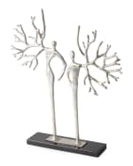 Image 2 of 2: William D Scott for Global Views Branch Man and Woman Sculpture