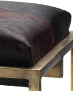 Image 3 of 3: Jamie Young Shelby Espresso Hair Hide Bench