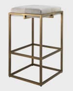 Image 1 of 2: Jamie Young Shelby Hair on Hide Bar Stool, 30"