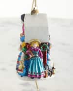 Image 4 of 4: Jay Strongwater Eight Maids A-Milking Glass Ornament