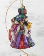 Image 3 of 4: Jay Strongwater Nine Ladies Dancing Glass Ornament