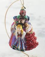 Image 4 of 4: Jay Strongwater Nine Ladies Dancing Glass Ornament