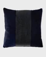 Image 1 of 3: Massoud Colorblock Croc Pillow, 22"Sq.