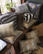 Image 2 of 3: Massoud Colorblock Zebra & Spots Pillow, 23" x 15"