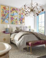 Image 2 of 6: Haute House Fuchsia Peacock Bench, 50"