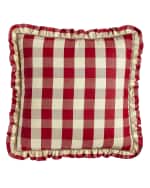 Image 5 of 7: Sherry Kline Home Ruffled French Country Buffalo-Check European Sham