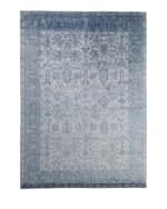 Image 6 of 6: Exquisite Rugs Sweet Blues Hand-Knotted Rug, 10' x 14'