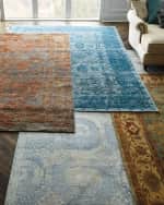 Image 5 of 6: Exquisite Rugs Sweet Blues Hand-Knotted Rug, 10' x 14'