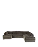Image 4 of 4: Old Hickory Tannery McLain Gray 3-Piece Right-Side Chaise Sectional 136.5"