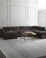 Image 3 of 4: Old Hickory Tannery McLain Gray 3-Piece Right-Side Chaise Sectional 136.5"