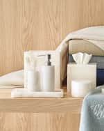 Image 2 of 4: Kassatex Alabaster Wastebasket