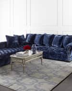 Image 5 of 5: Haute House Divine Crushed Velvet Left-Chaise Sectional, 116"