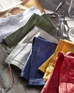 Image 2 of 4: Sferra Acanthus Jacquard Napkins, Set of 4