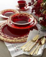 Image 3 of 3: Neiman Marcus Red Oro Bello Charger, Set of 4