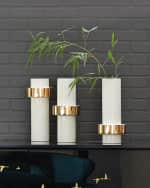 Image 3 of 3: Global Views Low Golden Ring Vase