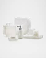 Image 2 of 2: Labrazel Hielo White Onyx Wastebasket