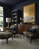Image 7 of 7: Massoud Talisheek Leather Bergere Chair