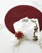 Image 3 of 3: Kim Seybert Brilliant Napkin Ring - Red