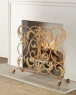 Image 1 of 3: Leaf Scroll Fire Screen