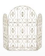 Image 2 of 2: Arched Top 3-Panel Fire Screen