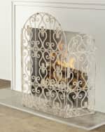 Image 1 of 2: Arched Top 3-Panel Fire Screen